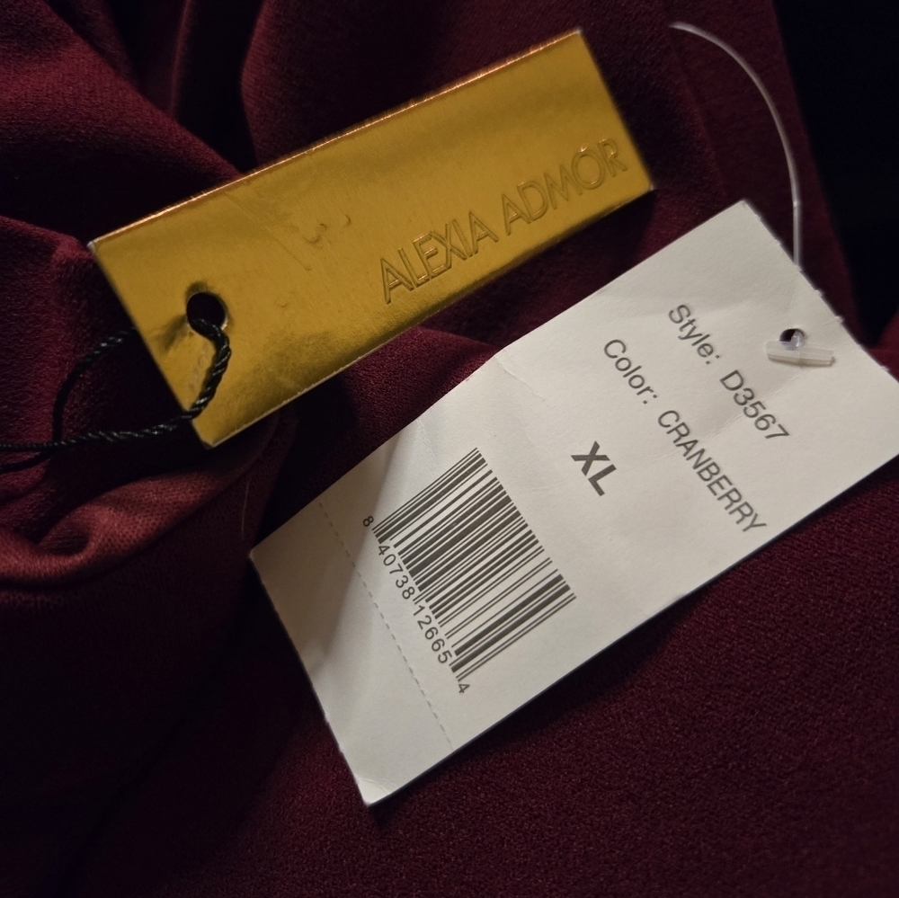 Alexia Admor NWT Draped One Shoulder Jumpsuit Fuchsia XL - Picture 12 of 12